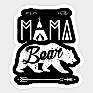 Mama Bear Mothers Day Family Matching Couple Sticker